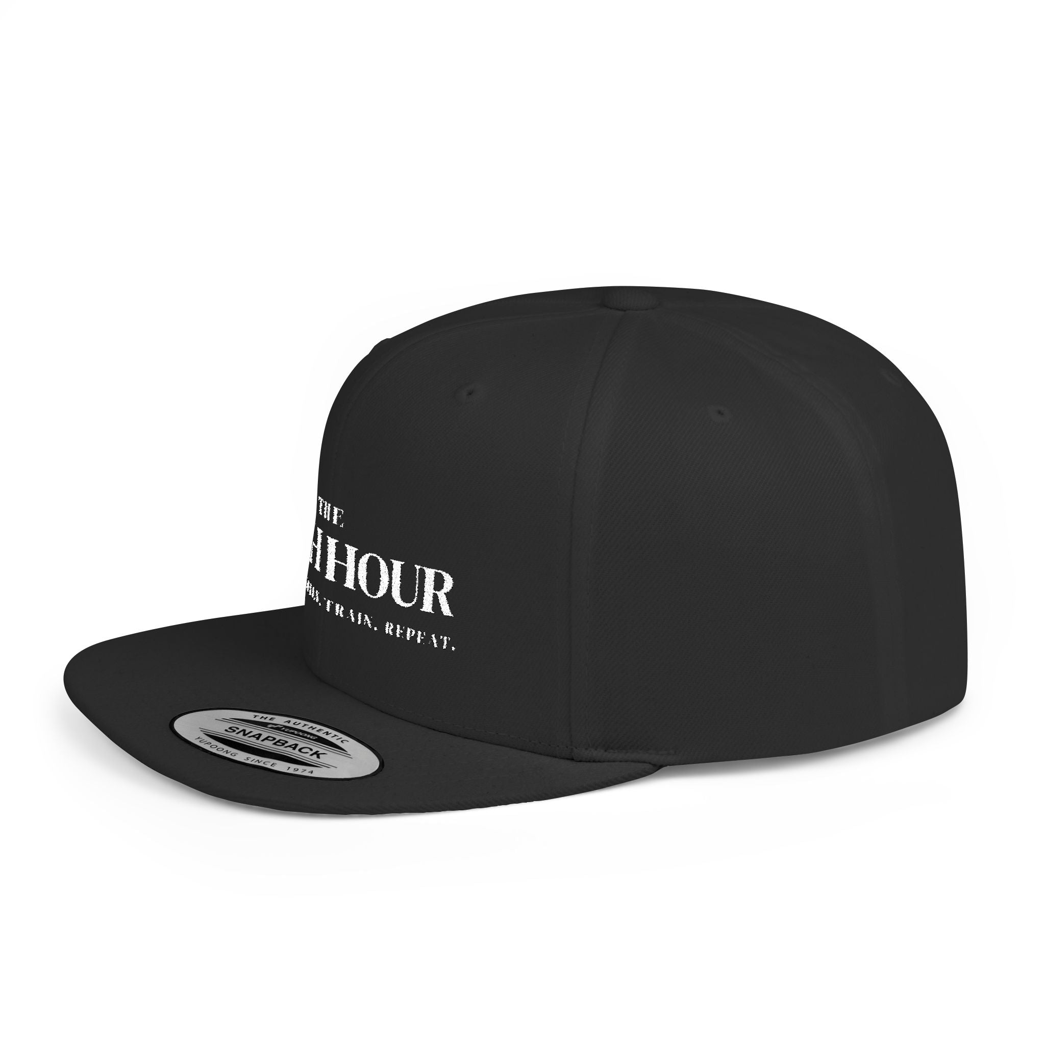 Flat Bill Snapback Hat with '25th Hour' Embroidered Logo — Urban Streetwear Cap