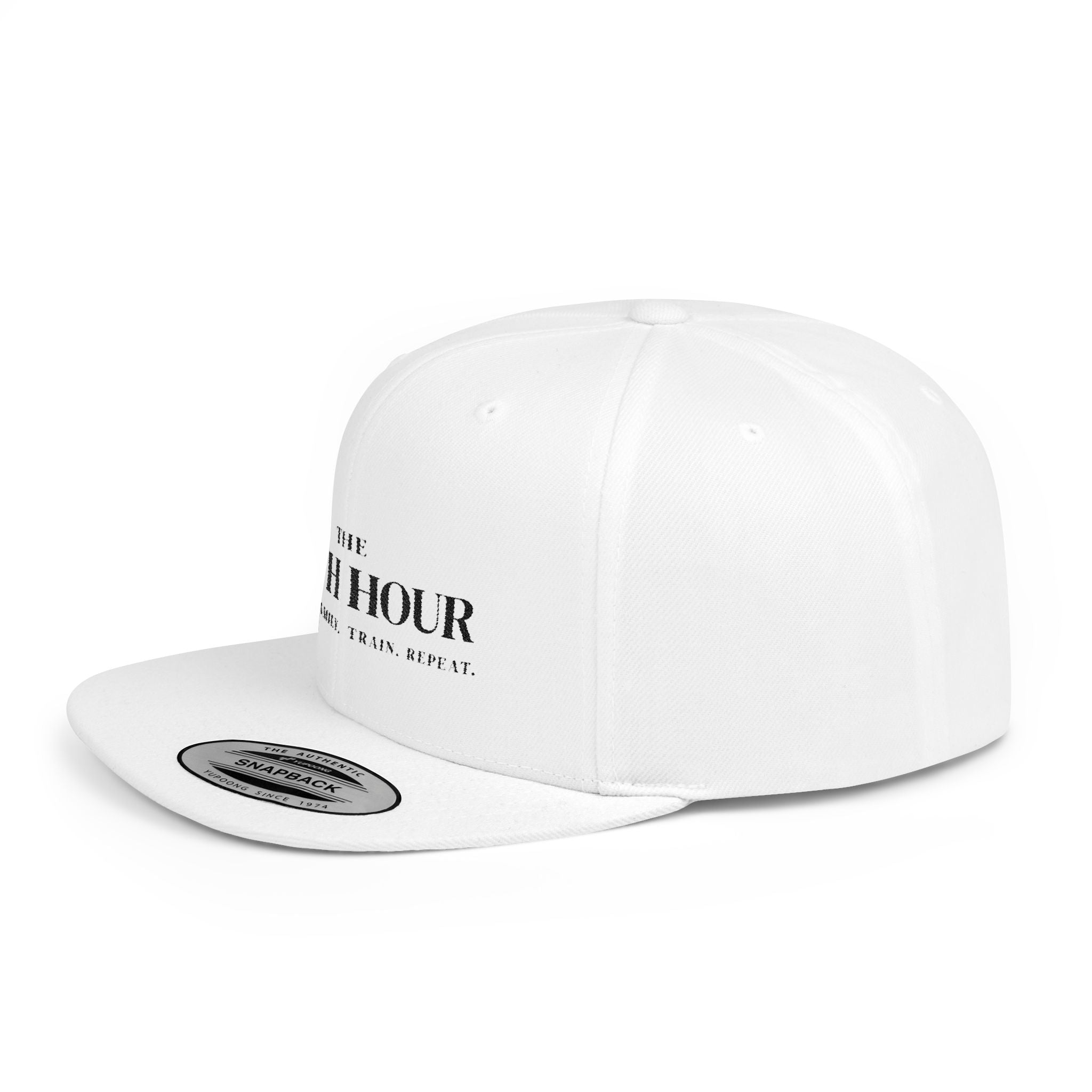 Flat Bill Snapback Hat with '25th Hour' Embroidered Logo — Urban Streetwear Cap