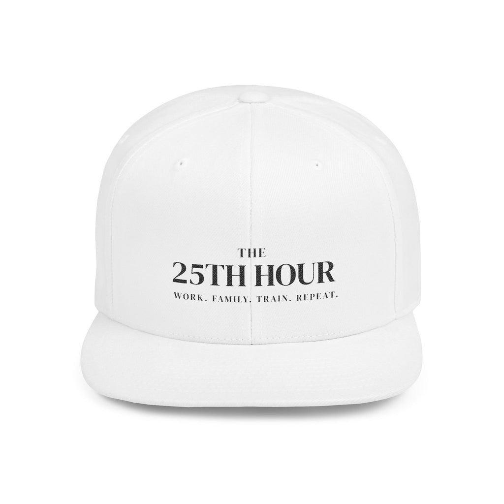 Flat Bill Snapback Hat with '25th Hour' Embroidered Logo — Urban Streetwear Cap